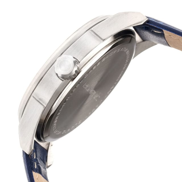 Morphic Morphic Men's M63 Series Leather-Band Watch w/Date in Blue - 3
