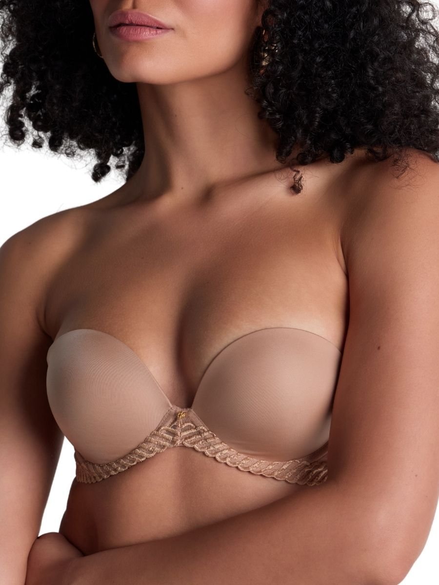 Aubade Aubade Women's Sheer Emotion Moulded Strapless Bra in Nude - 2