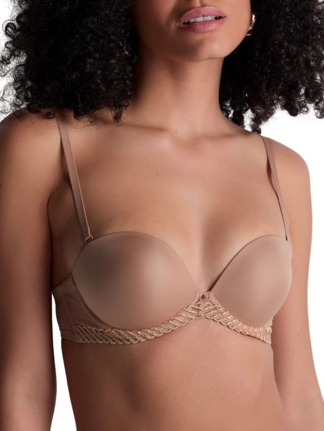 Aubade Aubade Women's Sheer Emotion Moulded Strapless Bra in Nude - 3