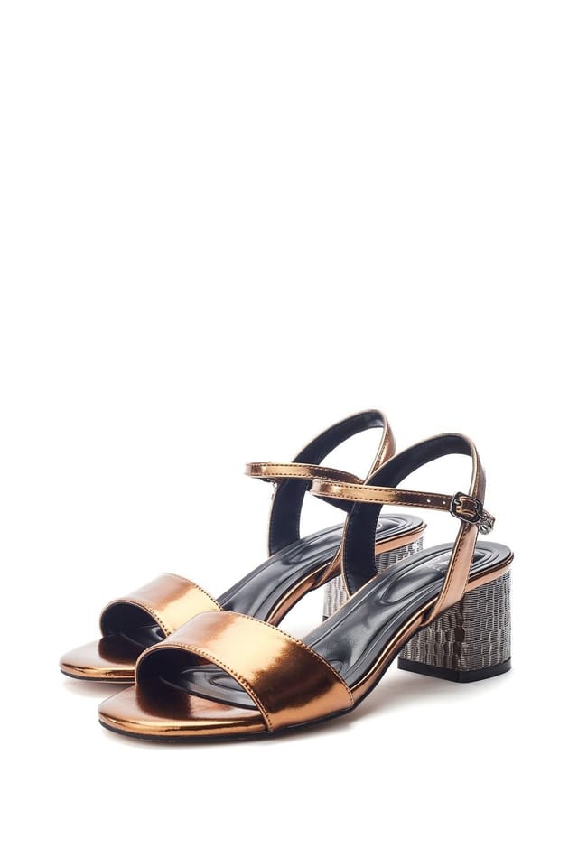 Moda In Pelle Moda In Pelle Women's 'Nareena' Porvair Heeled Sandals in Bronze - 2
