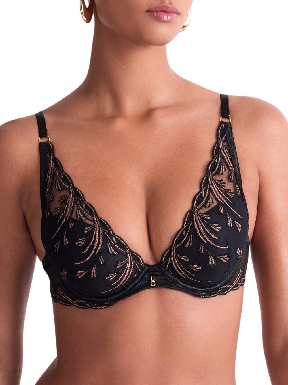 Aubade Aubade Women's Cosmic Romance High Apex Push-Up Bra in Black - 3