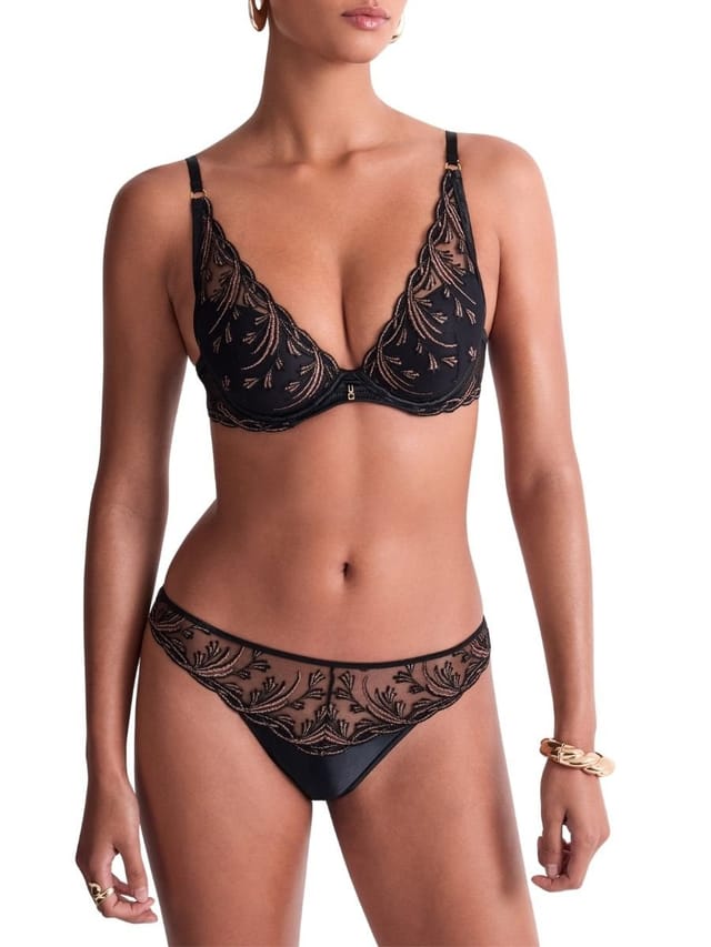 Aubade Aubade Women's Cosmic Romance High Apex Push-Up Bra in Black - 3