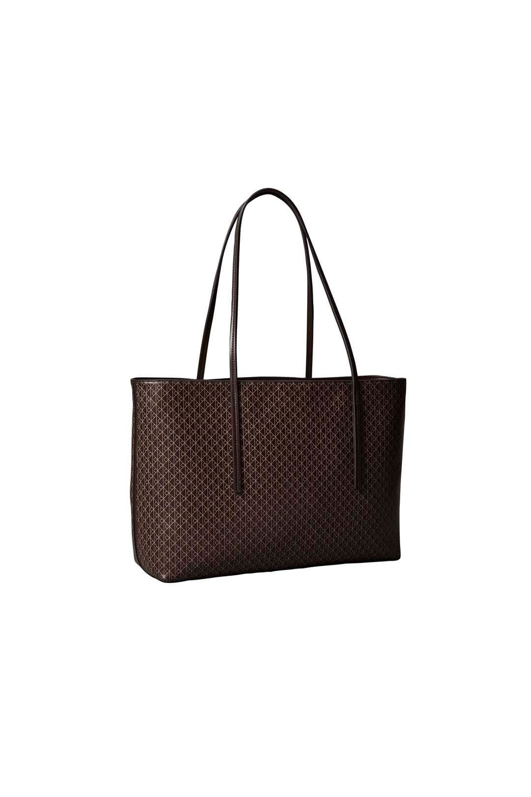 Calvin Klein Calvin Klein Women's Emblem Aop Tote W/ Pouch Brown Aop