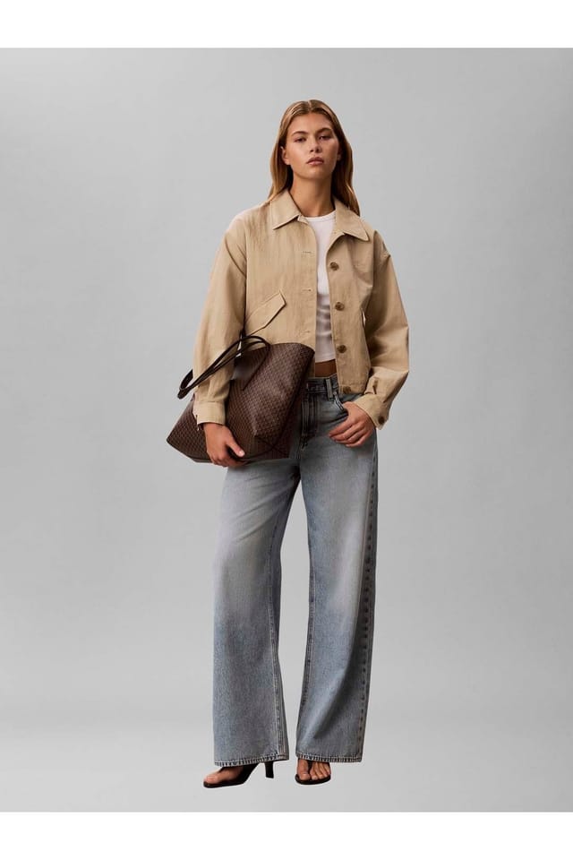 Calvin Klein Calvin Klein Women's Emblem Aop Tote W/ Pouch Brown Aop - 2