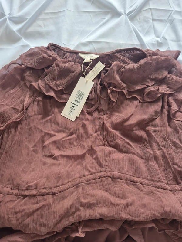 Per Una Bnwt M&S Per Una Truffle 100% Cupro Maxi UK 16