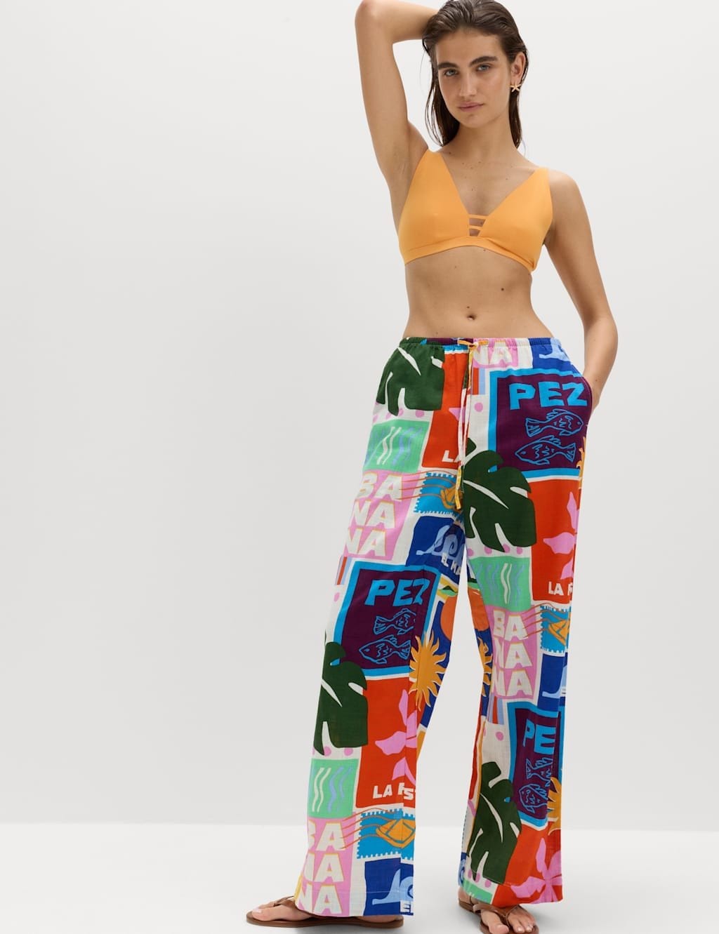 M&S Multi-Colour Printed Beach Trousers