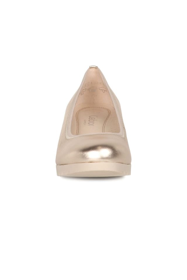 Gabor Gabor Women's 'Epworth' Low Wedge Heeled Shoes in Gold - 2