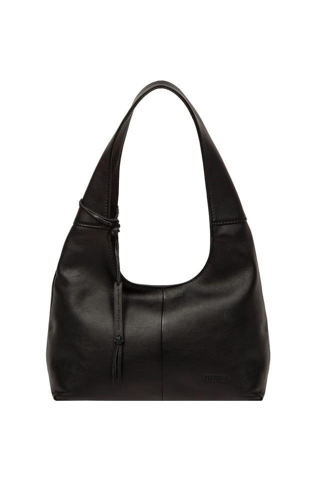 Cultured London Cultured London Women's 'Phoenix' Leather Grab Bag in Black - 2