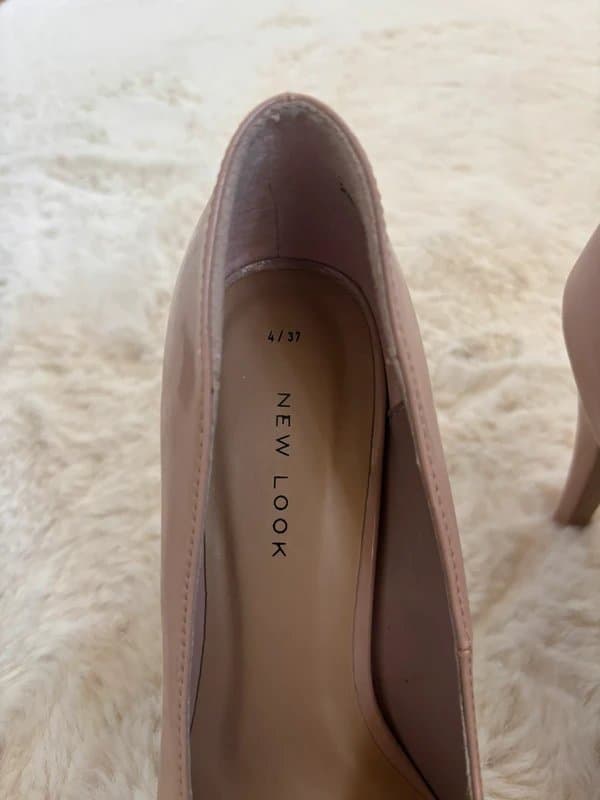 New Look New look pink leather heels size 4