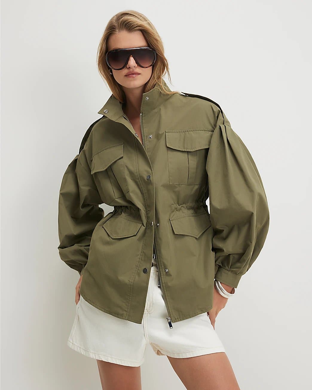 River Island River Island Womens Khaki Femme Utility Jacket