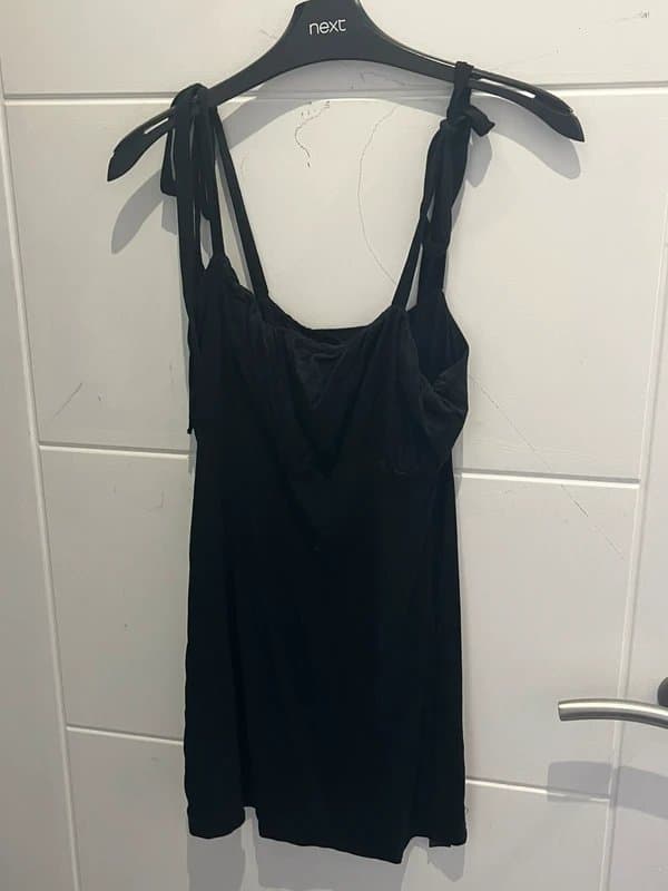 ASOS Design ASOS Design Ruched Bust Black Mini Bunny Ear Dress 12