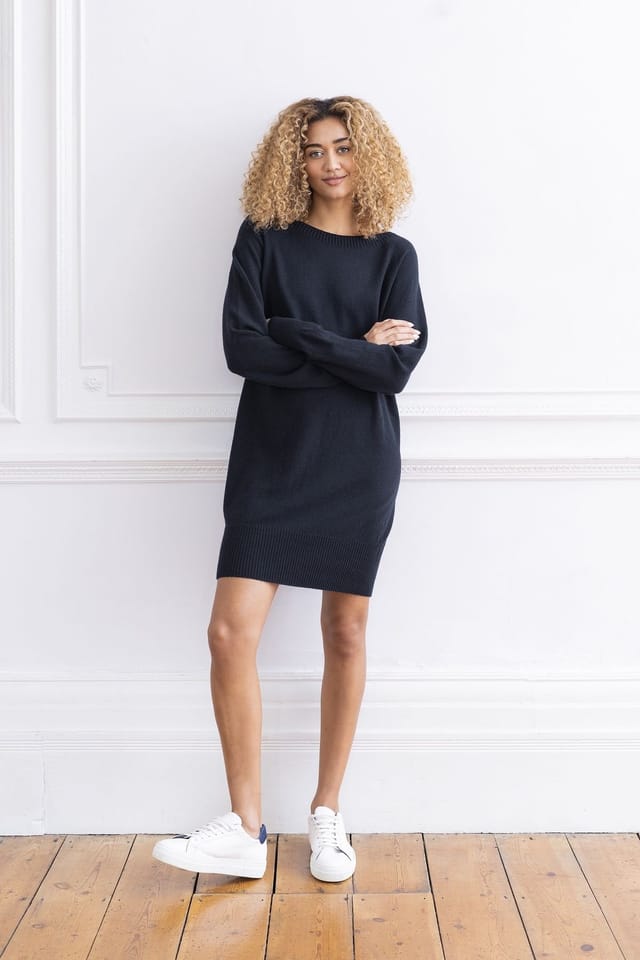 Celtic & Co Celtic & Co Women's Supersoft Slouch Dress in Dark Navy - 2