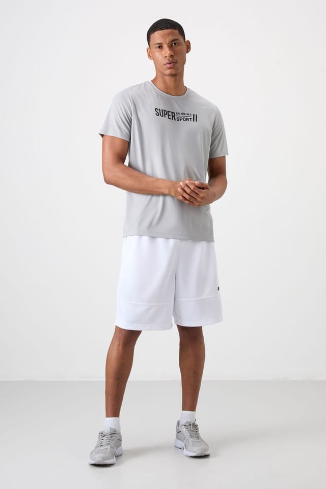 Tommy Life Tommy Life Men's Printed Crew Neck Short-Sleeve T-Shirt in Light Grey - 2
