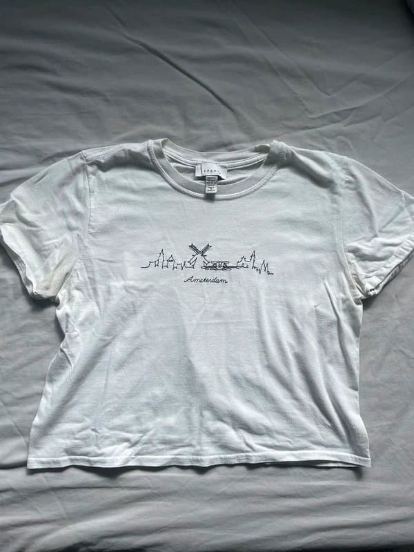 Topshop Topshop White Cropped T-shirt