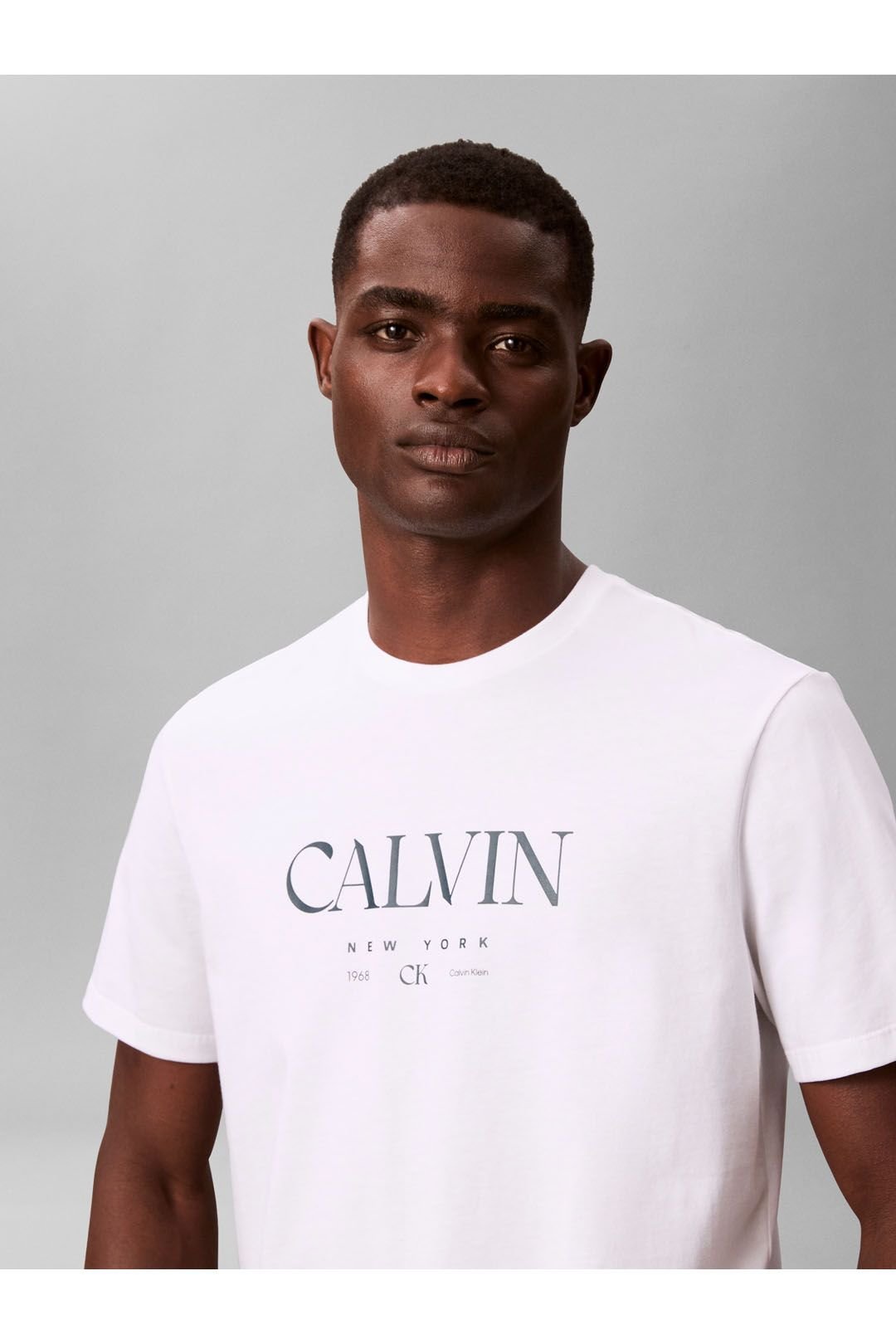 Calvin Klein Calvin Klein Men's SS 20S Ln Calvin Graphic Tee Brilliant White - 4