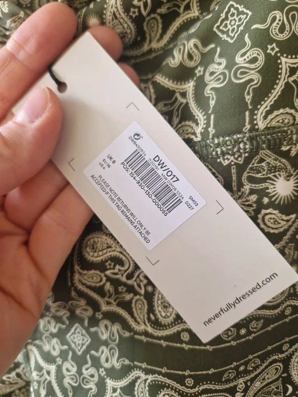 Never Fully Dressed Never fully dressed Khaki Bandana Gym Leggings size 8 BNWT