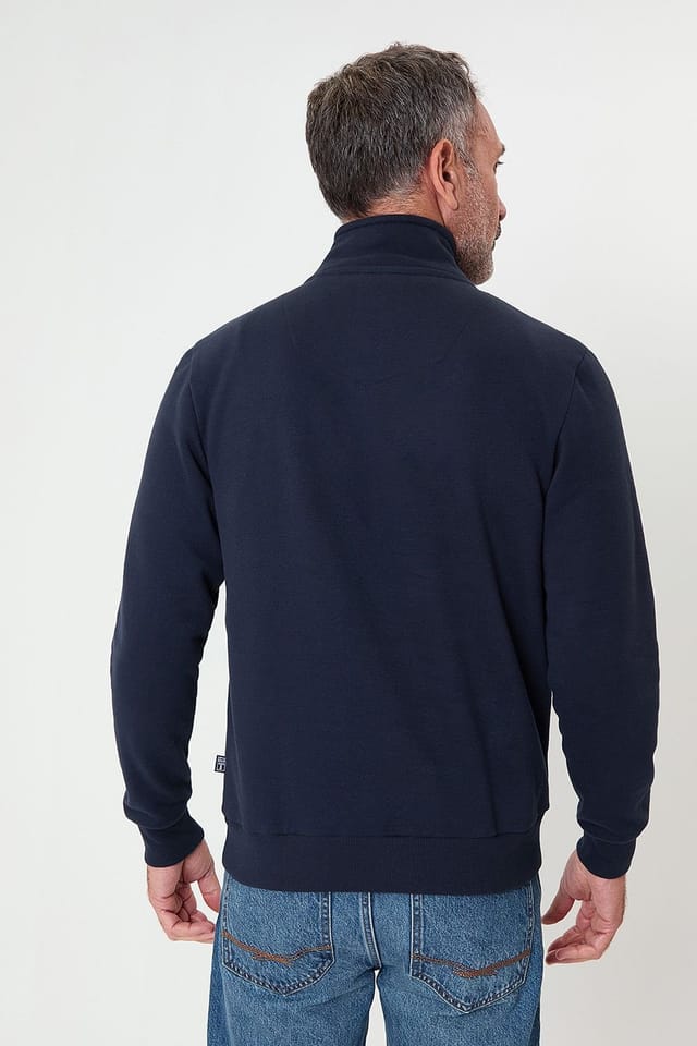 Saltwell Saltwell Men's Quarter Zip Sweatshirt in Navy - 2