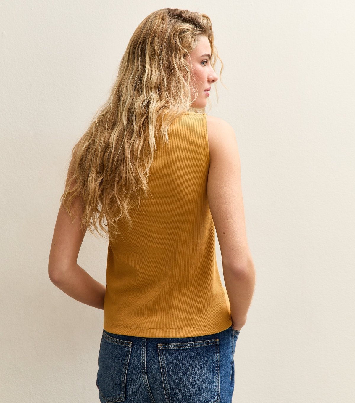 New Look Women's Yellow Button Through Tank Top New Look - 4