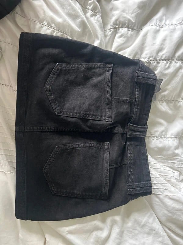 Bershka denim black skirt - 1