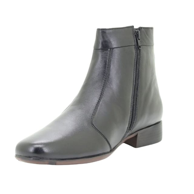 Scimitar Scimitar Men's Inside Zip Pleated Ankle Boots in Black - 2