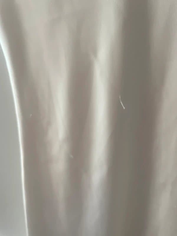 Bershka Bershka satin slip dress in a soft cream/ivory shade-XS