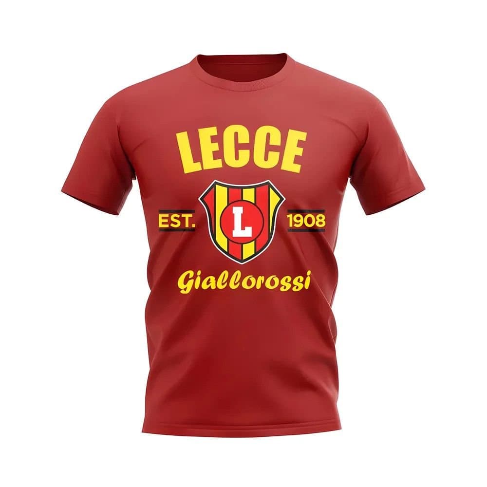 Lecce Lecce Men's Personalised Established Football T-Shirt in Red