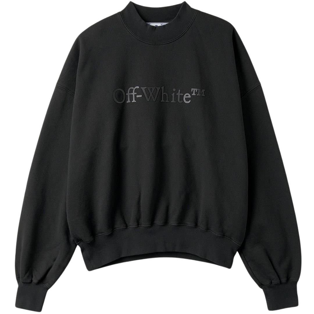 Off-White Off-White Men's Bookish Laund Boxy Fit Black Sweatshirt