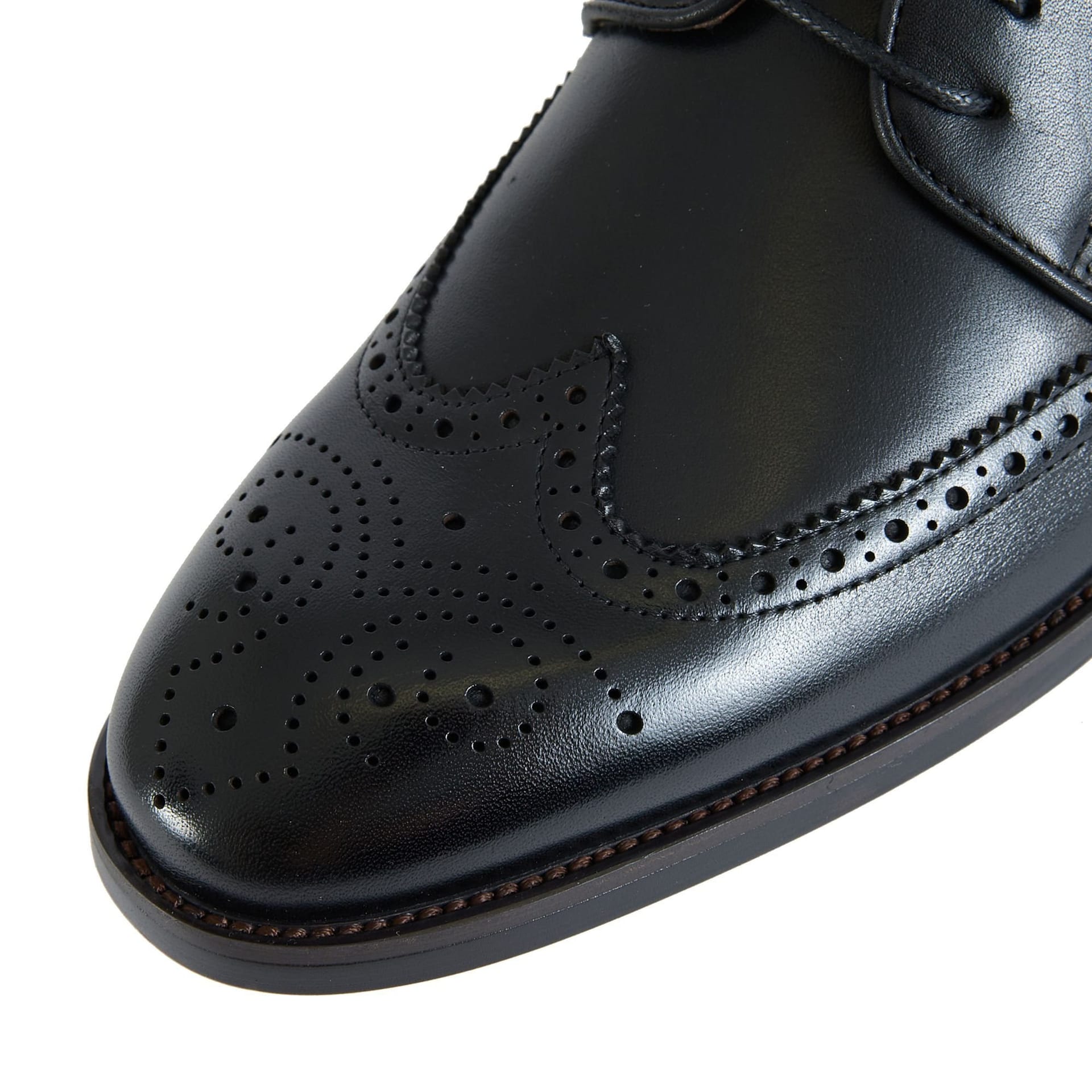 Simon Carter SIMON CARTER Men's Jones Brogue Shoes in Black - 4