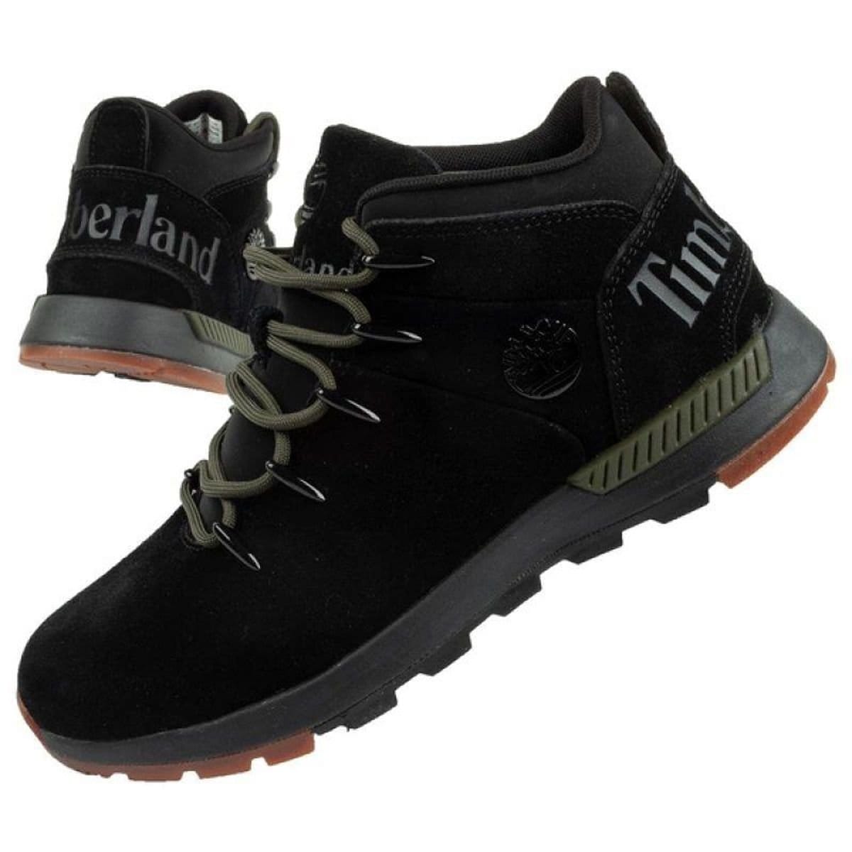 Timberland Timberland Men's Leather Lace Up Hiking Shoes in Black - 4