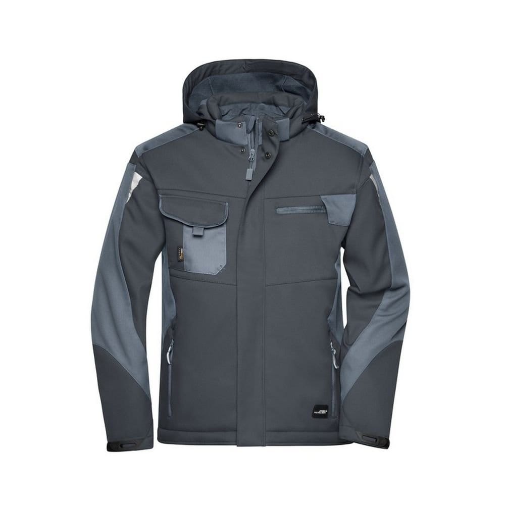 James and Nicholson Men's Craftsmen Soft Shell Jacket in Dark