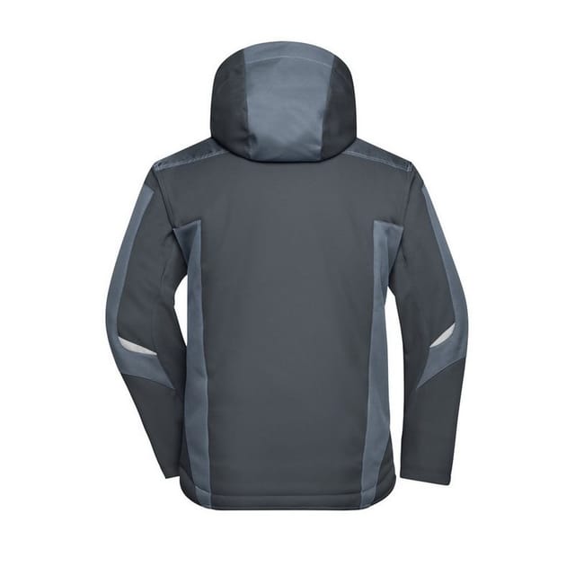 James and Nicholson James and Nicholson Men's Craftsmen Strong Soft Shell Jacket in Dark Grey - 2