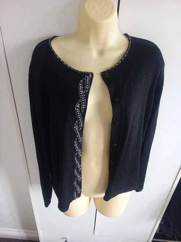 Marks & Spencer Just dropped! 'Marks and Spencer bead embellished black cardigan/top