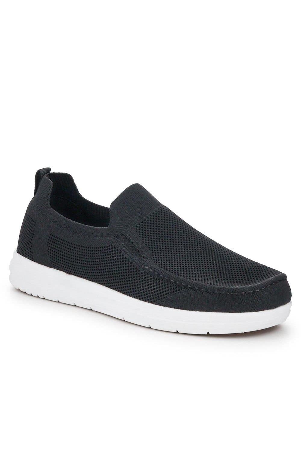 Pavers Pavers Men's Stretchy Slip-On Shoes in Black