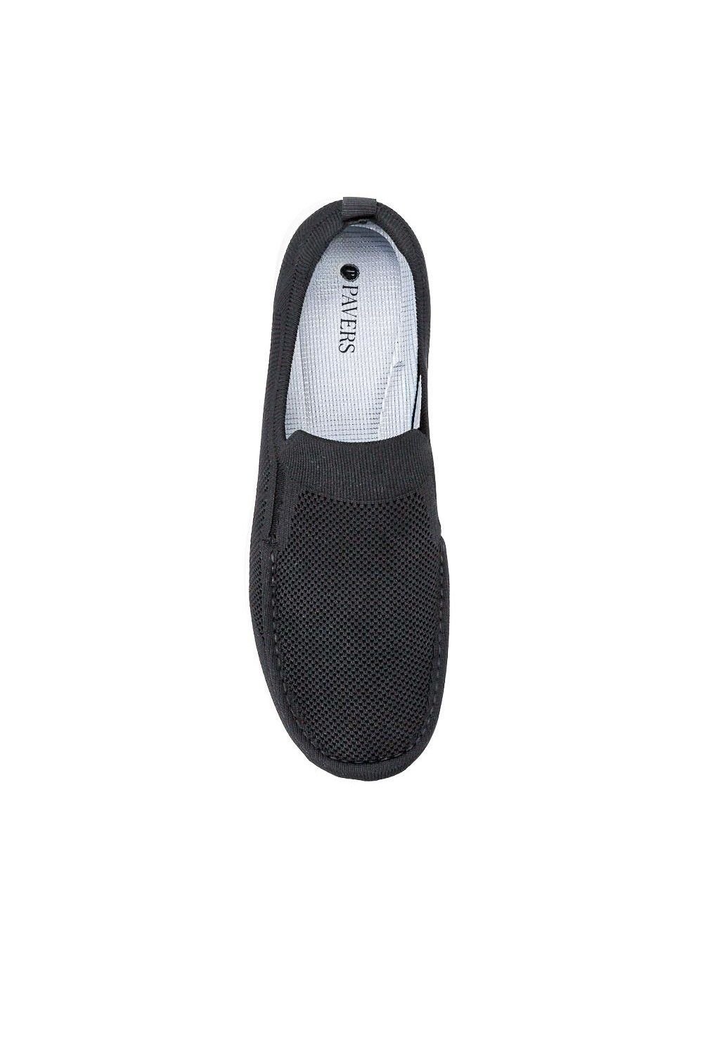 Pavers Pavers Men's Stretchy Slip-On Shoes in Black - 4
