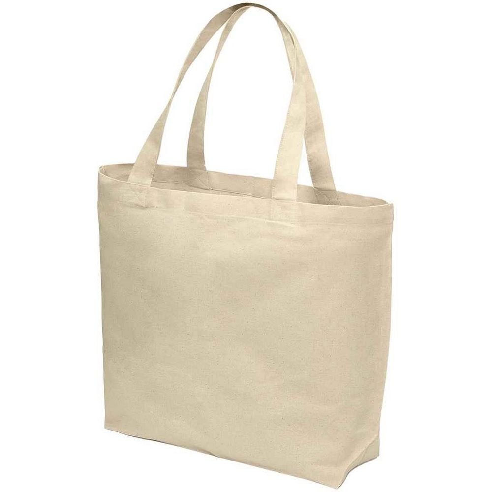 Brand Lab Brand Lab Men's Plain Oversized Tote Bag in Natural - 2