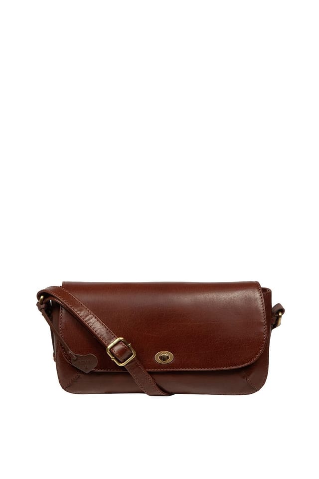 NiNa Amora NiNa Amora Women's 'Marina' Leather Cross Body Bag in Brown - 2