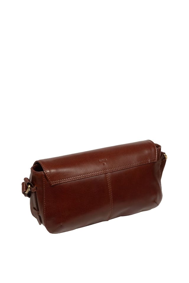 NiNa Amora NiNa Amora Women's 'Marina' Leather Cross Body Bag in Brown - 3