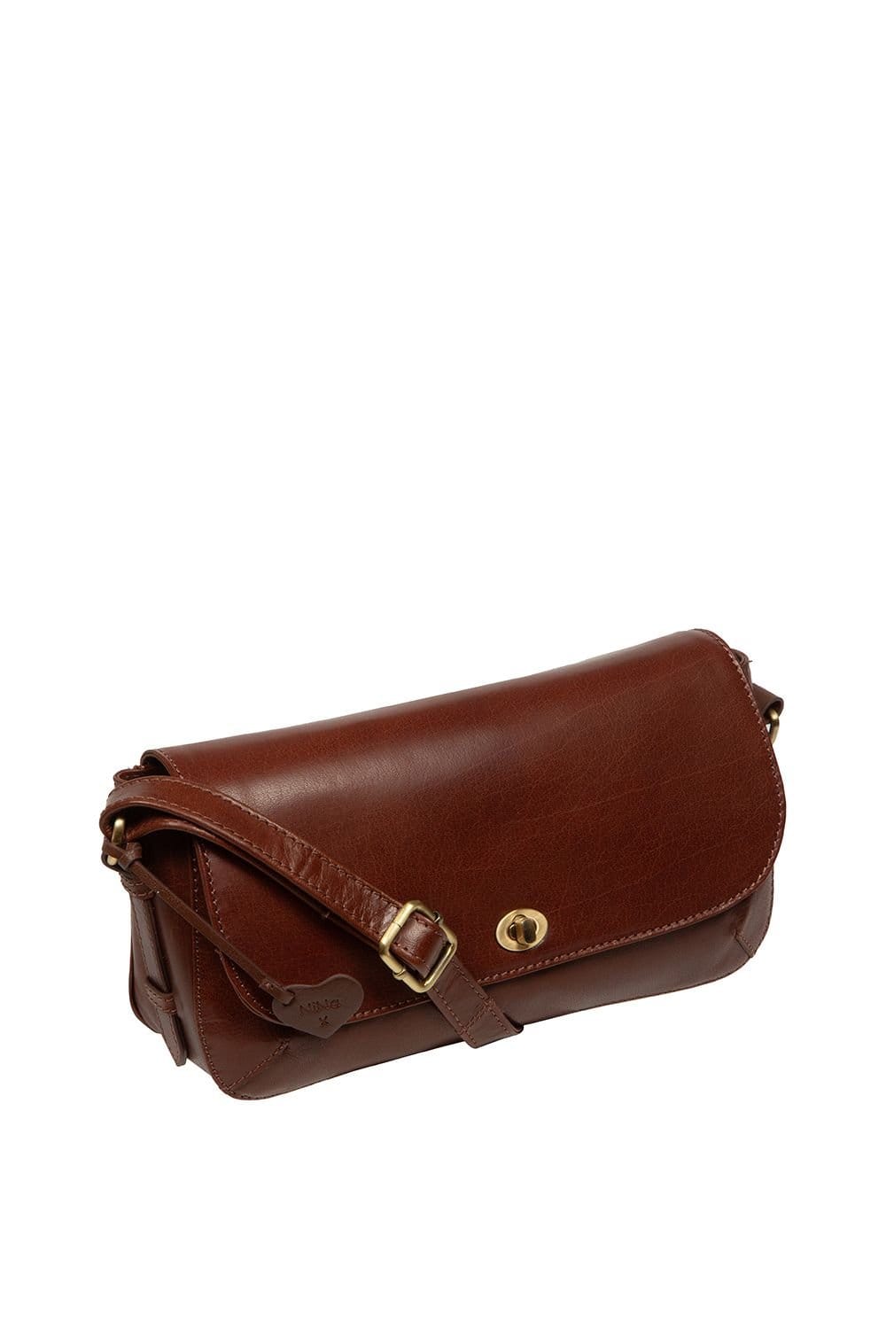 NiNa Amora NiNa Amora Women's 'Marina' Leather Cross Body Bag in Brown - 4
