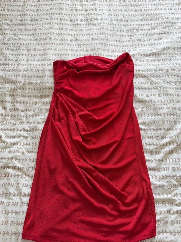 ASOS Design ASOS Slinky Bandeau Mini Dress in Red - 1