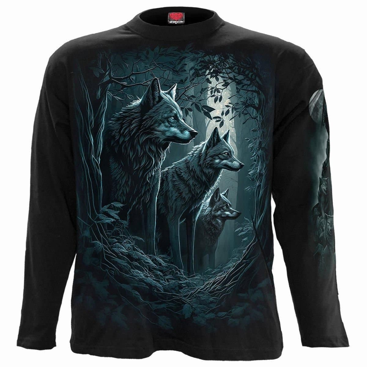 Spiral Spiral Men's FOREST GUARDIANS - Longsleeve T-Shirt Black