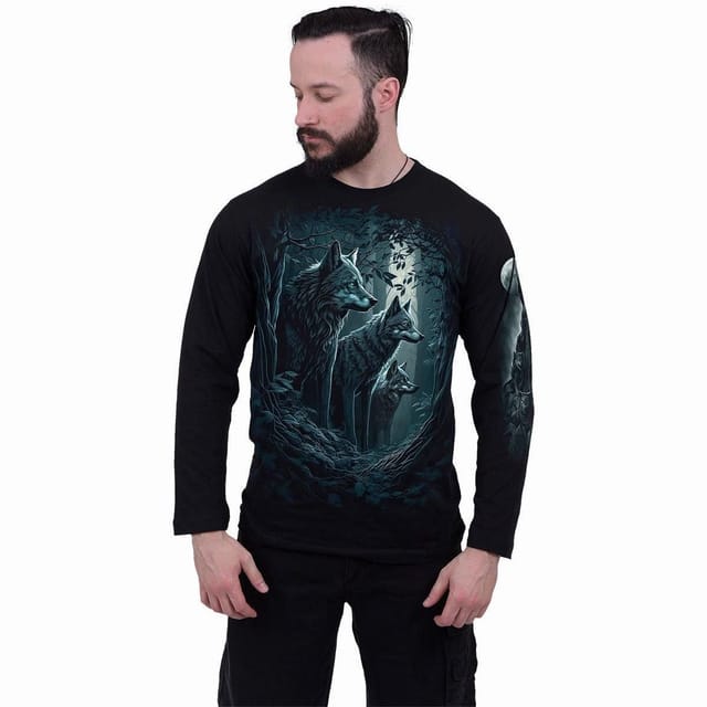 Spiral Spiral Men's FOREST GUARDIANS - Longsleeve T-Shirt Black - 3