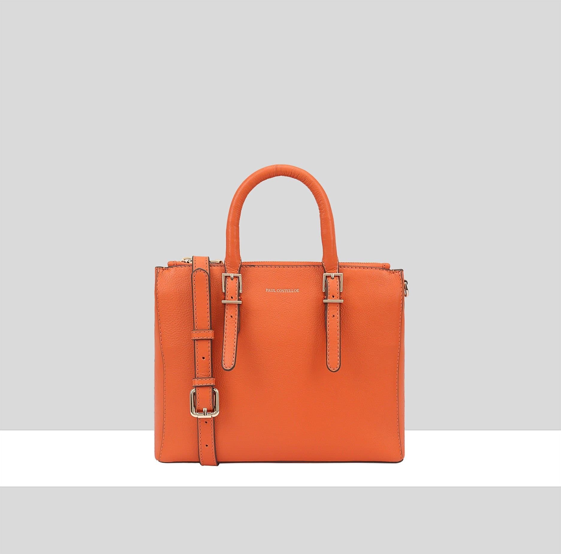 Paul Costelloe Paul Costelloe Women's Ortler Leather Multi Way Bag in Orange