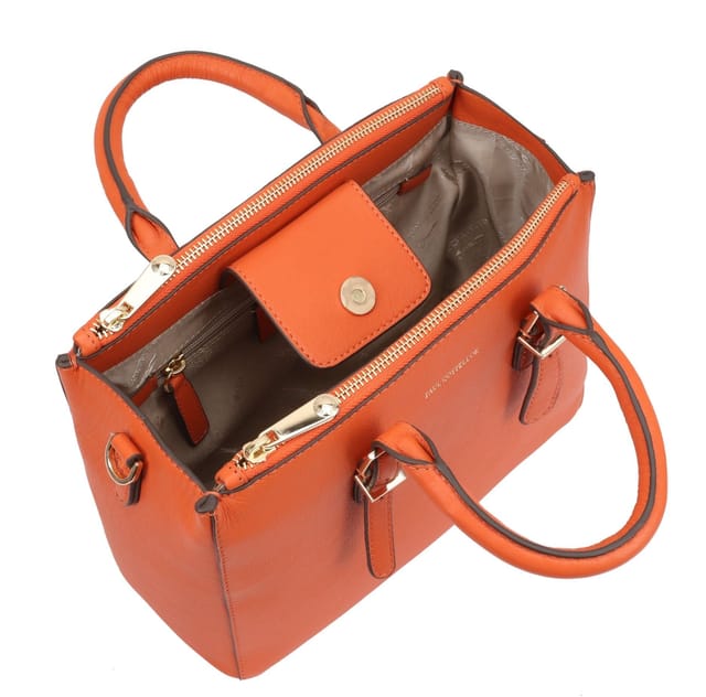 Paul Costelloe Paul Costelloe Women's Ortler Leather Multi Way Bag in Orange - 3