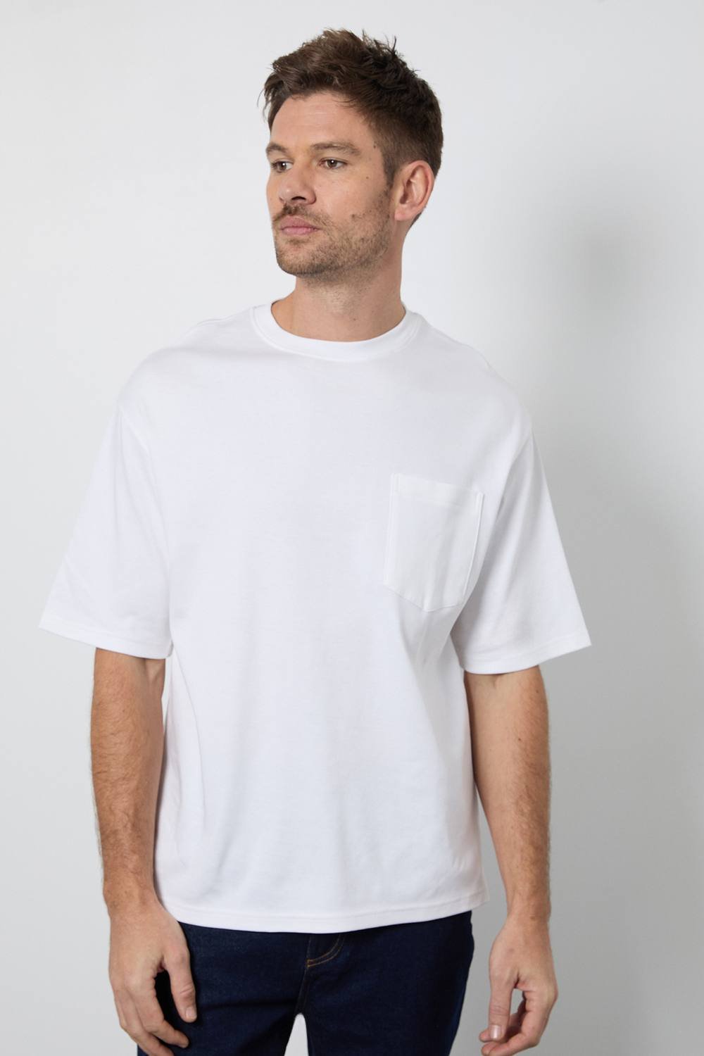 Burton Burton Men's White Oversized Crew Neck T-Shirt - 2