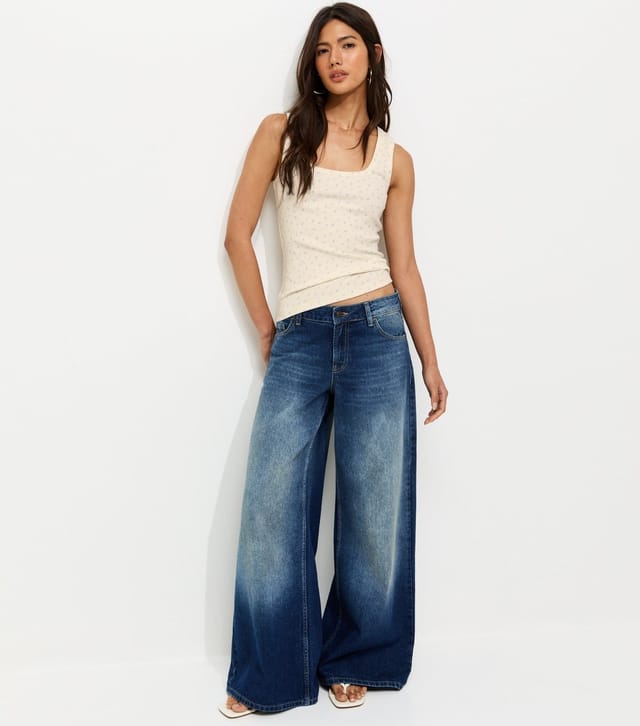 New Look Women's Cream Floral Square Neck Vest Top New Look - 3