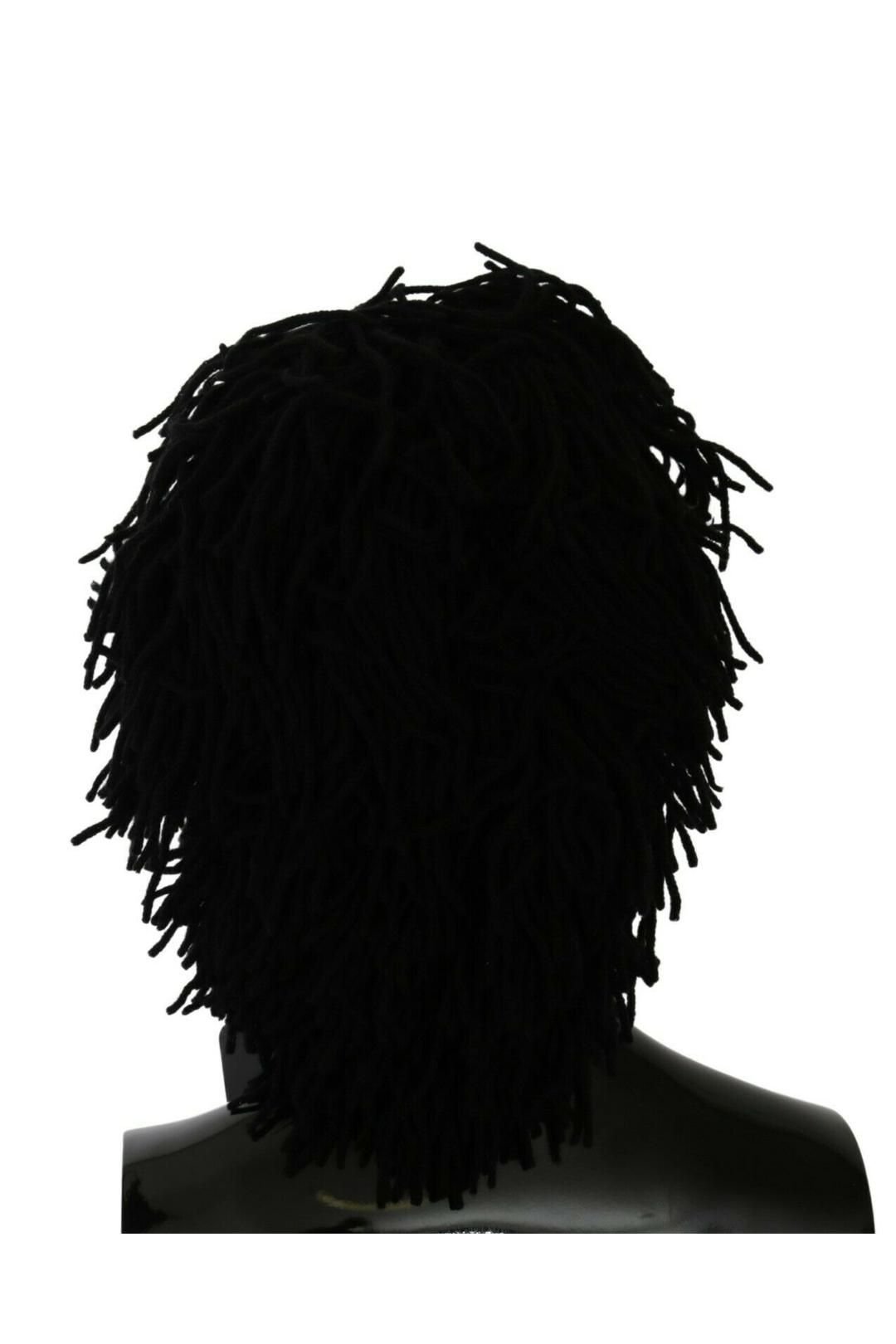 Dolce & Gabbana Dolce & Gabbana Women's Black White Knitted Cashmere Animal Design Hat in True Black - 3