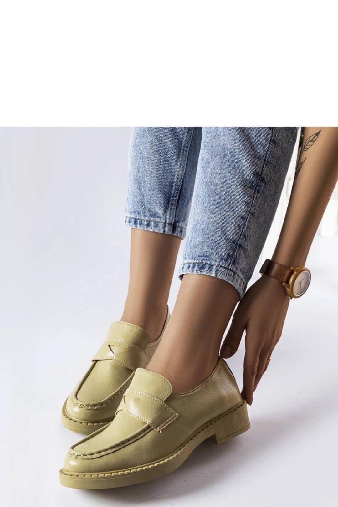 Love Lace Love Lace Women's Elegant Loafers with Thick Sole Comfort Slip On in Pale Green
