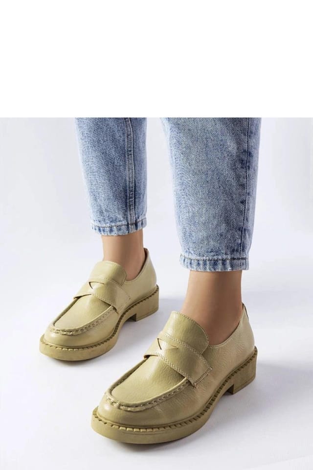 Love Lace Love Lace Women's Elegant Loafers with Thick Sole Comfort Slip On in Pale Green - 3