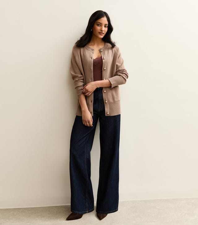 New Look Women's Mink Longline Crew Neck Cardigan New Look - 2