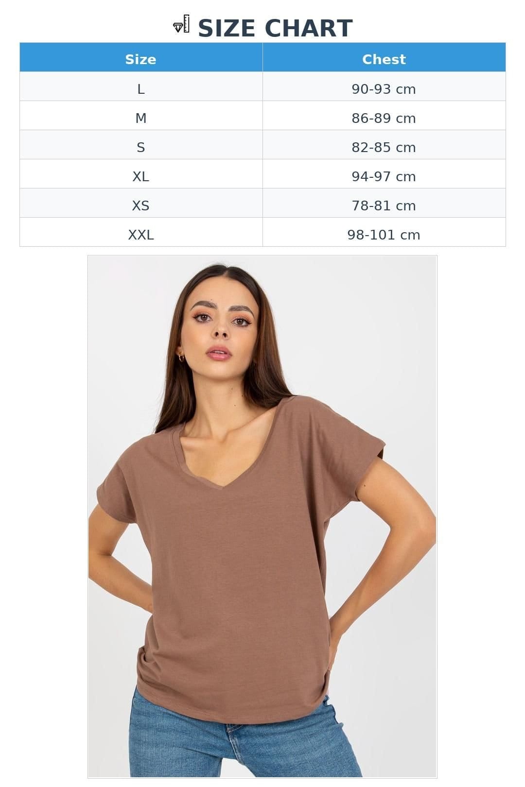 Love Lace Love Lace Women's Heart Neck Short Sleeve T-Shirt Style 169733 in Brown - 4